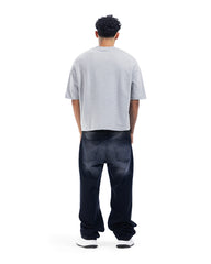 Nice Distressed Logo Oversized Tee