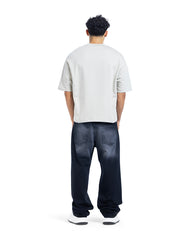 Nice Distressed Logo Oversized Tee