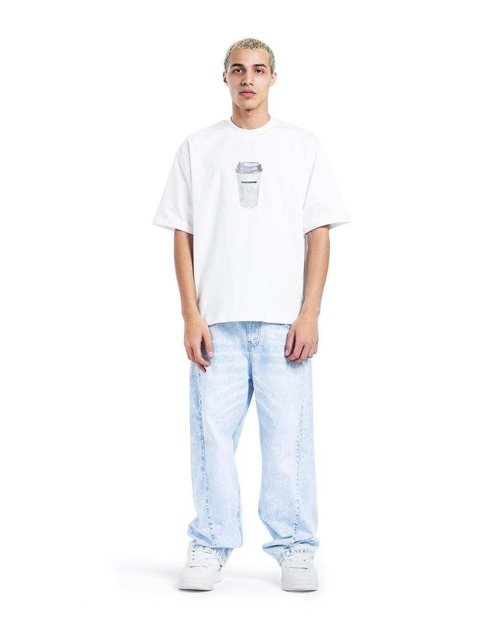 Coffee Cup Graphic Oversized Tee