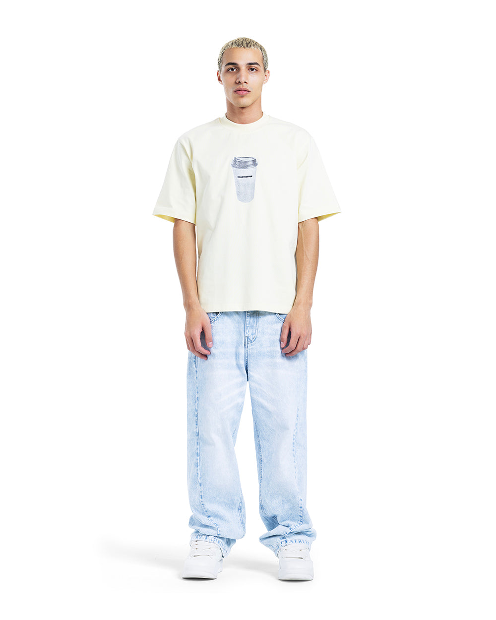 Coffee Cup Graphic Oversized Tee
