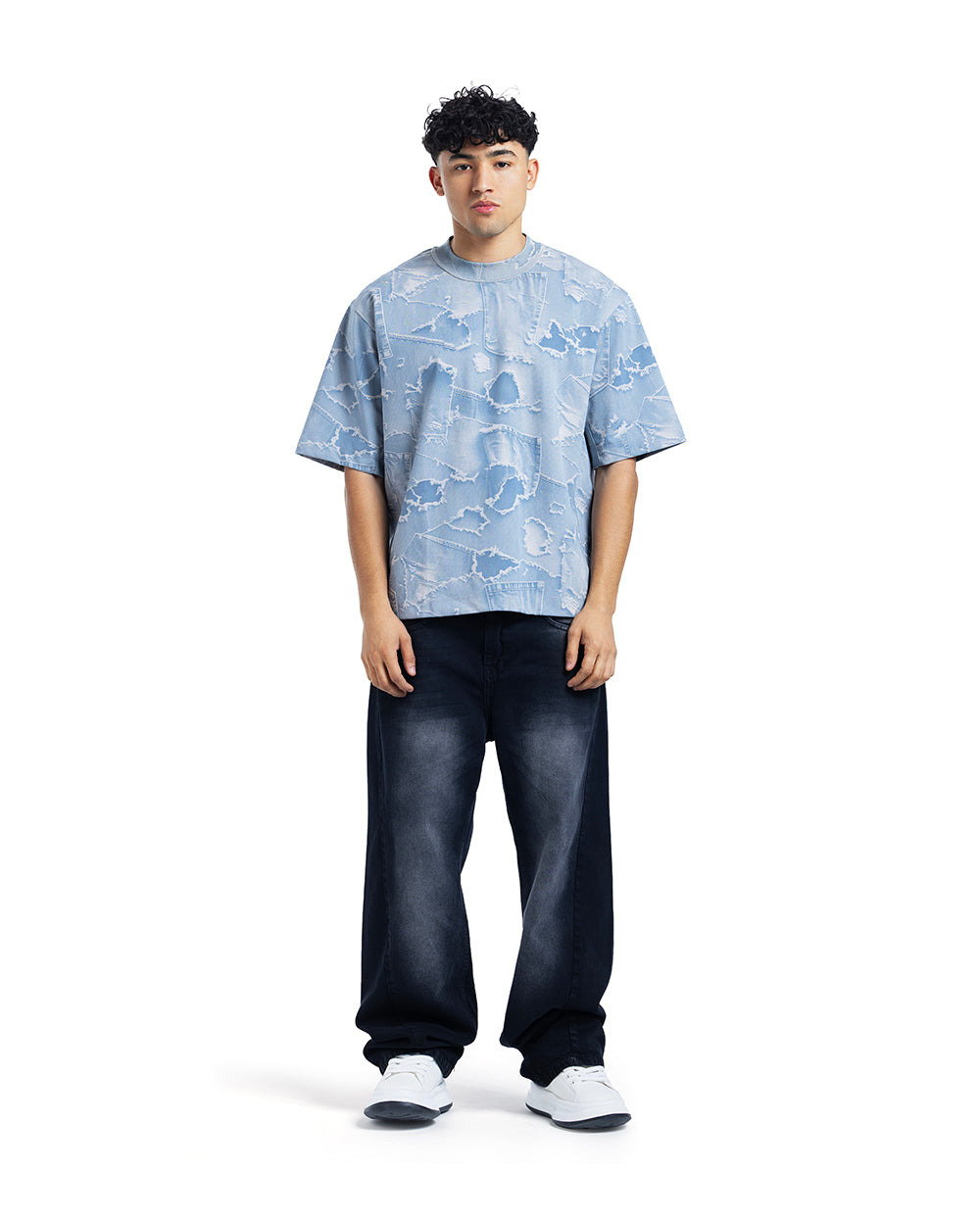 Sense Distressed Denim Illusion Tee