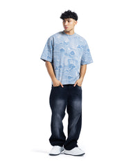 Sense Distressed Denim Illusion Tee