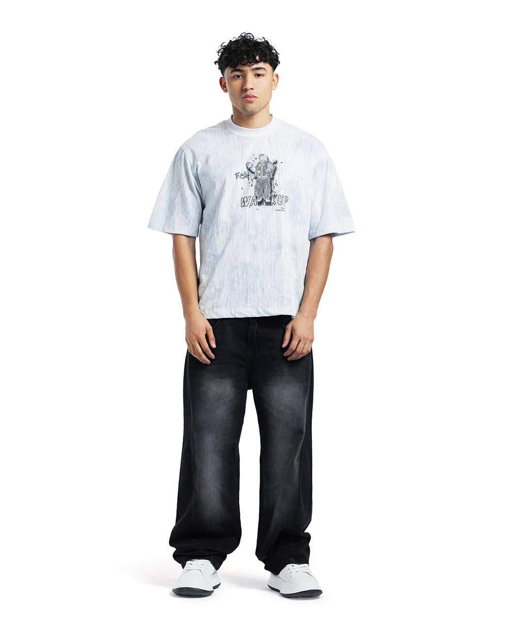 Thursday Walk Graphic Textured Oversized Tee