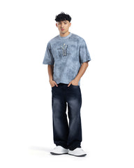 Thursday Walk Graphic Textured Oversized Tee
