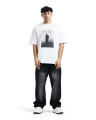 Shadow Figure Graphic Oversized Tee