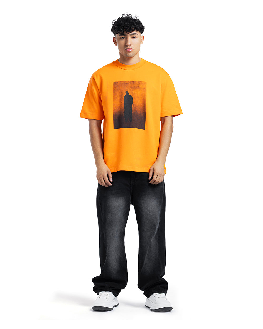 Shadow Figure Graphic Oversized Tee