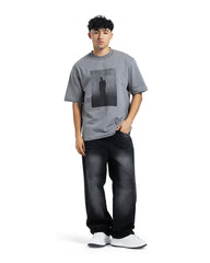Shadow Figure Graphic Oversized Tee