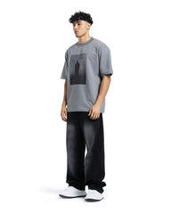 Shadow Figure Graphic Oversized Tee