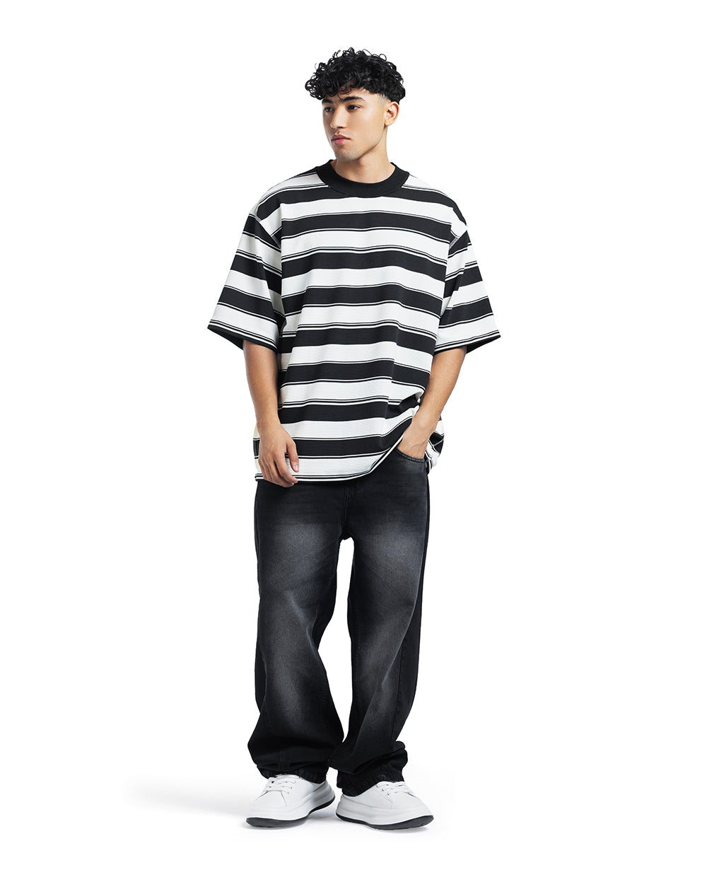 Sense Retro Stripe Oversized Tee