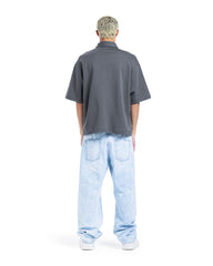 Oversized Half-Zip Polo T-Shirt