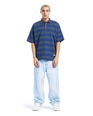 Oversized Striped Polo Shirt