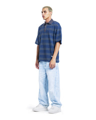 Oversized Striped Polo Shirt