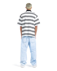 Oversized Striped Polo Shirt