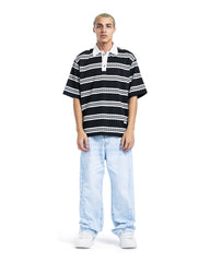 Oversized Striped Polo Shirt