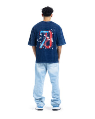 Liunhang Washed Graphic Oversized Tee