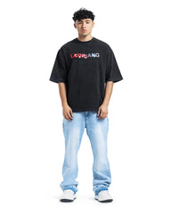 Liunhang Washed Graphic Oversized Tee