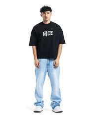 Nice Distressed Logo Oversized Tee