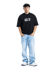 Nice Distressed Logo Oversized Tee