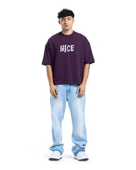 Nice Distressed Logo Oversized Tee