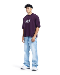 Nice Distressed Logo Oversized Tee
