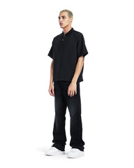 Textured Knit Polo Shirt