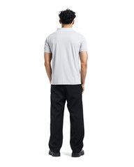 Ribbed Open-Collar Polo Shirt