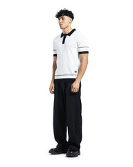 Contrast Trim Knit Polo Shirt