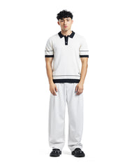 Contrast Trim Knit Polo Shirt