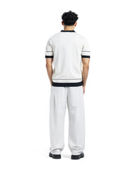Contrast Trim Knit Polo Shirt
