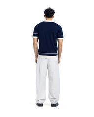 Contrast Trim Knit Polo Shirt