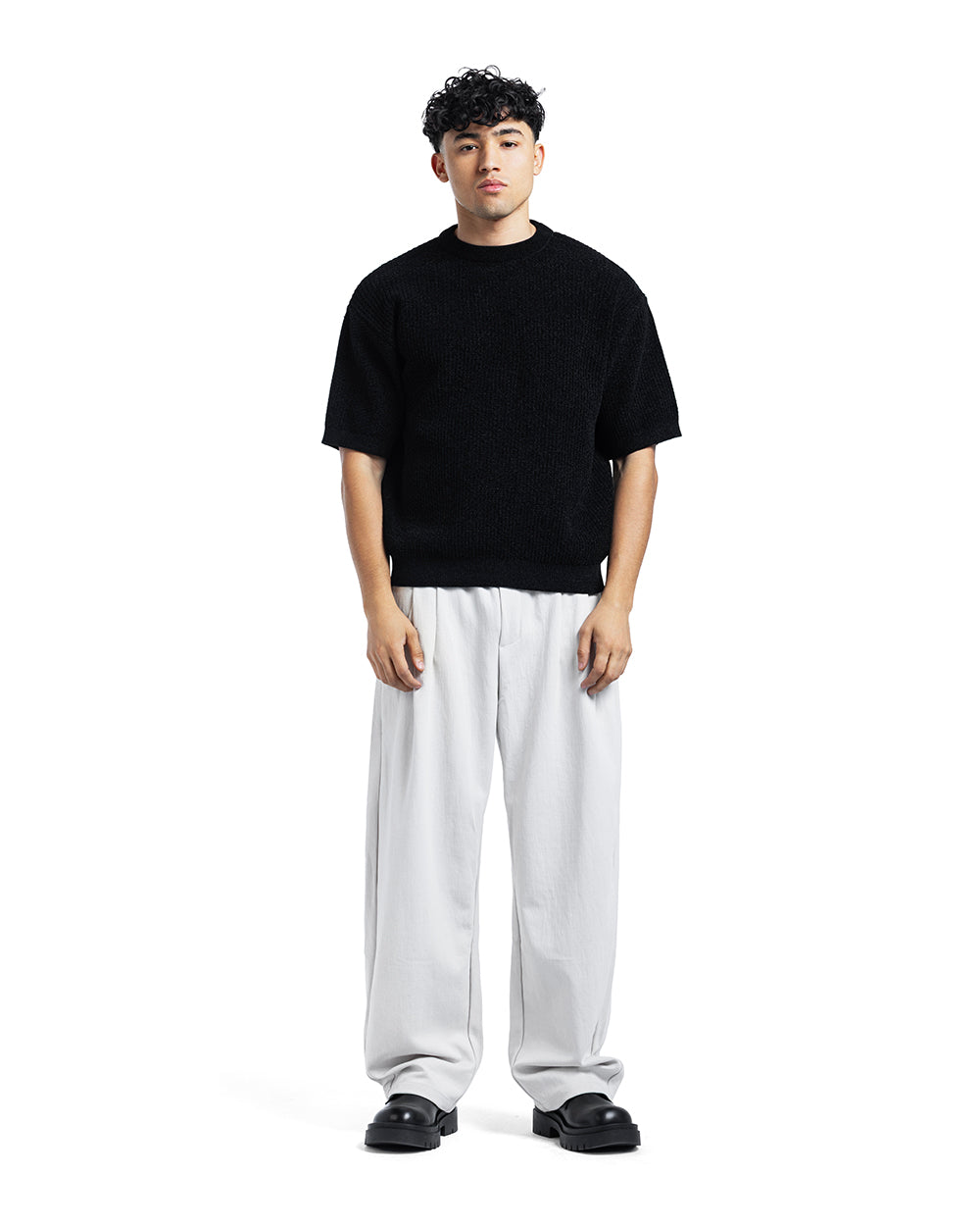 Linen Blend Tapered Trousers