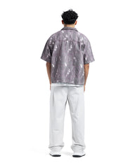 Distressed Print Short Sleeve Shirt