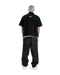 Denim Zip-Up Utility Shirt