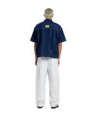 Denim Zip-Up Utility Shirt