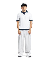Contrast Trim Knit Polo Shirt