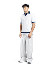Contrast Trim Knit Polo Shirt
