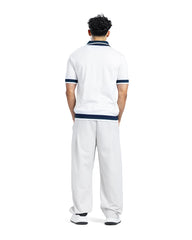 Contrast Trim Knit Polo Shirt