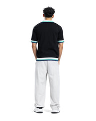 Contrast Trim Knit Polo Shirt