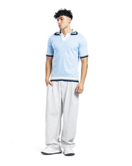 Contrast Trim Knit Polo Shirt