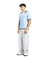 Contrast Trim Knit Polo Shirt
