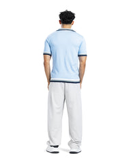 Contrast Trim Knit Polo Shirt