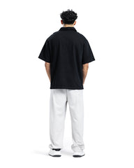 Denim V-Neck Polo Shirt