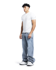 Asymmetric Waist Vintage Wide-Leg Jeans