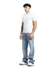 Asymmetric Waist Vintage Wide-Leg Jeans