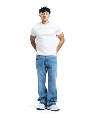 Asymmetric Waist Vintage Wide-Leg Jeans