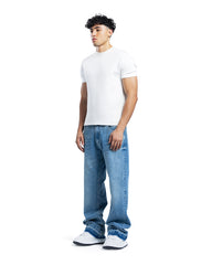 Asymmetric Waist Vintage Wide-Leg Jeans