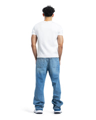 Asymmetric Waist Vintage Wide-Leg Jeans