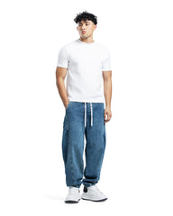 Relaxed Fit Washed Denim Jogger
