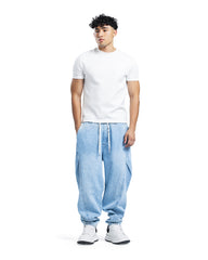 Relaxed Fit Washed Denim Jogger