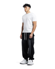 Relaxed Fit Washed Denim Jogger